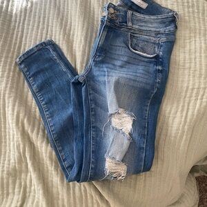 Kancan Blue Distressed Women's Jeans